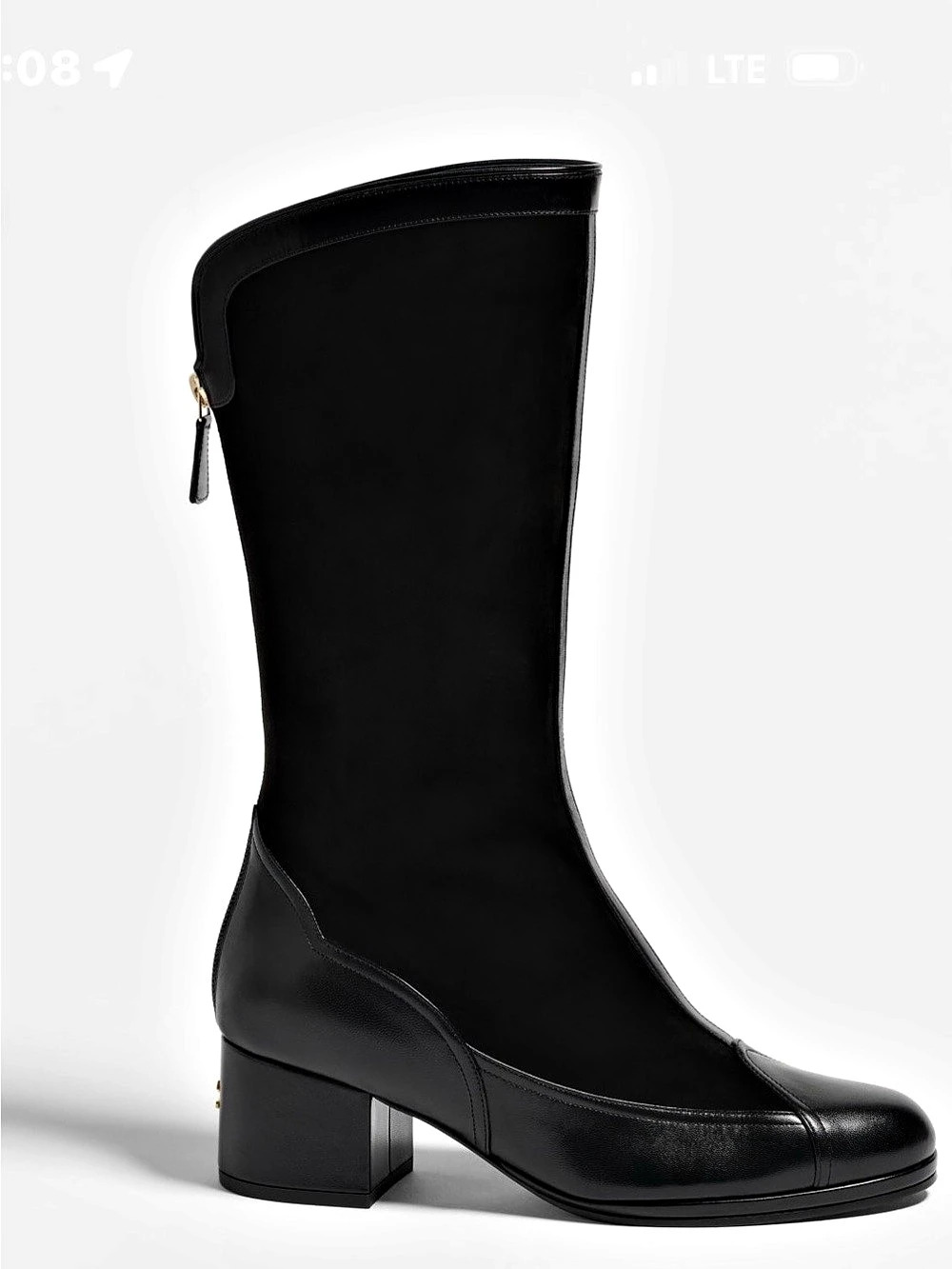 🌺 EUC Chanel Black Heeled Boots EU 39